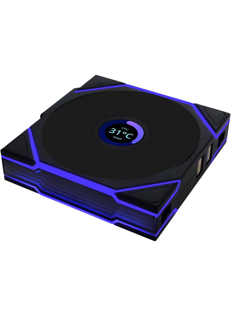LIAN LI UNI FAN TL120 LCD Reverse Blade Wireless Case Fan, 120mm Fan Size, 1900 RPM Fan Speed, 54.3 CFM Fan Airflow, Fluid Dynamic Bearing Type, Single Pack, Black | 12RTLLCD1W1B  - Image 5