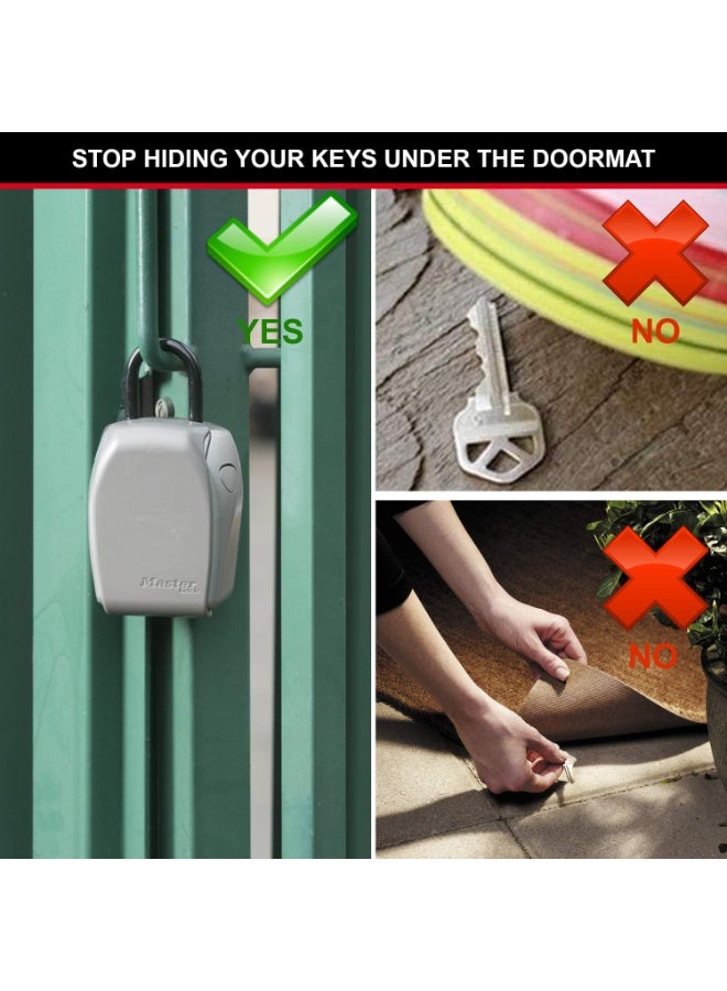 Master Lock Heavy Duty Key Lock Box, Outdoor Lock Box for House Keys, Key Safe and Combination Lock, 5 Key Capacity, 5414EC - Image 3