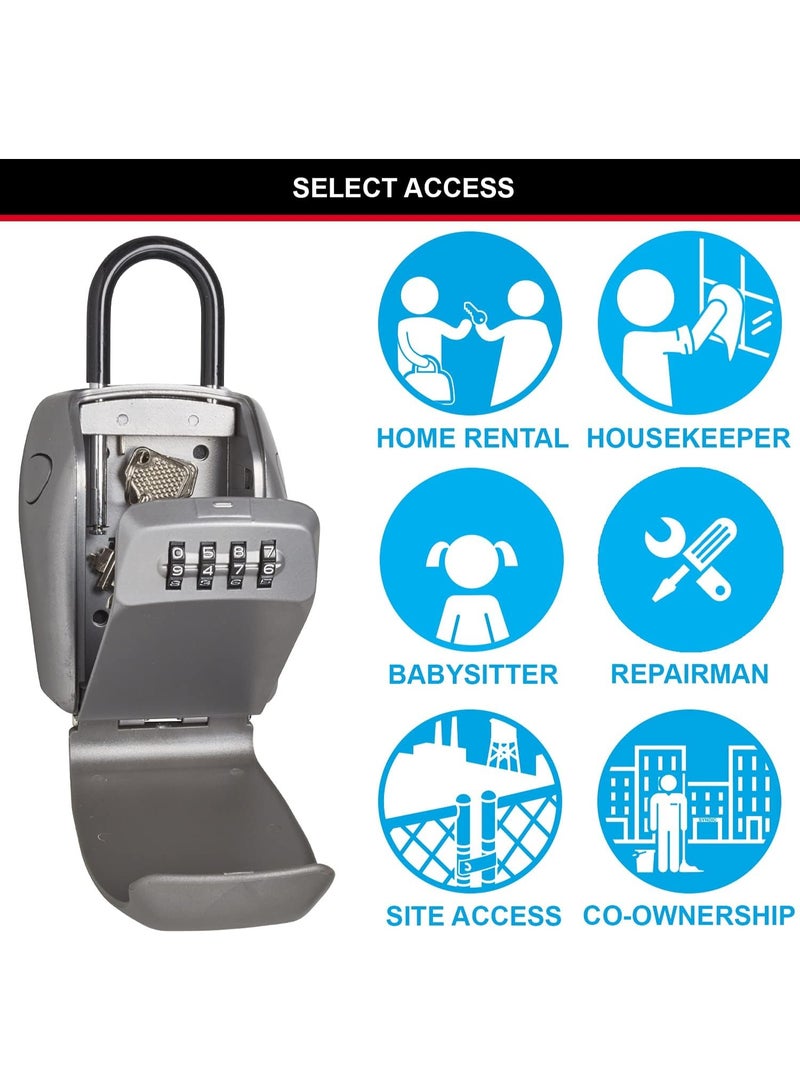 Master Lock Heavy Duty Key Lock Box, Outdoor Lock Box for House Keys, Key Safe and Combination Lock, 5 Key Capacity, 5414EC - Image 4