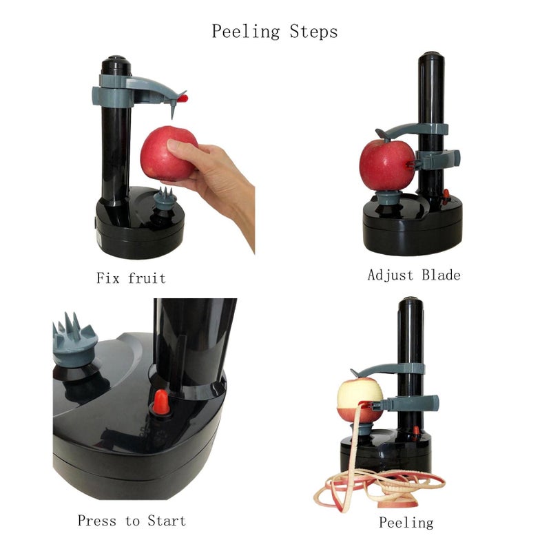CPDZ Electric Potato Peeler for Kitchen Vegetable Peelers for Zucchini Carrot Automatic Potato Peeler Electric Peeler Fruit Peeler for Apples Orange Mango Lemon Kiwi Rotate Express - Image 5