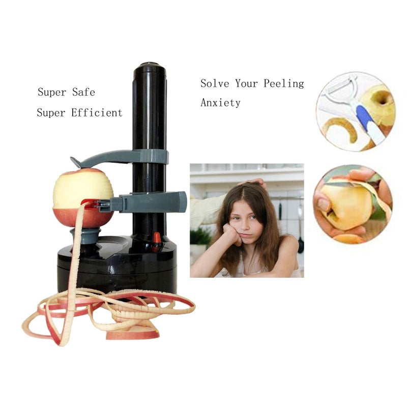CPDZ Electric Potato Peeler for Kitchen Vegetable Peelers for Zucchini Carrot Automatic Potato Peeler Electric Peeler Fruit Peeler for Apples Orange Mango Lemon Kiwi Rotate Express - Image 3
