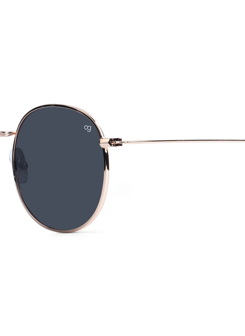 Woggles Golden Polarized Round Sunglasses