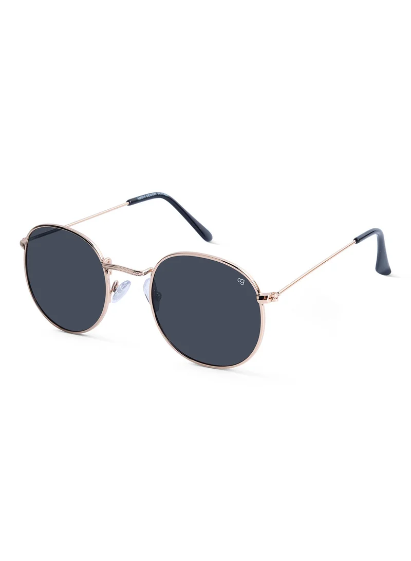 Woggles Golden Polarized Round Sunglasses