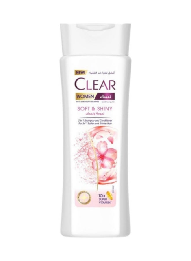 Clear Anti-Dandruff 2-in-1 Shampoo + Conditioner, Soft & Shiny, 200 ml - Image 1