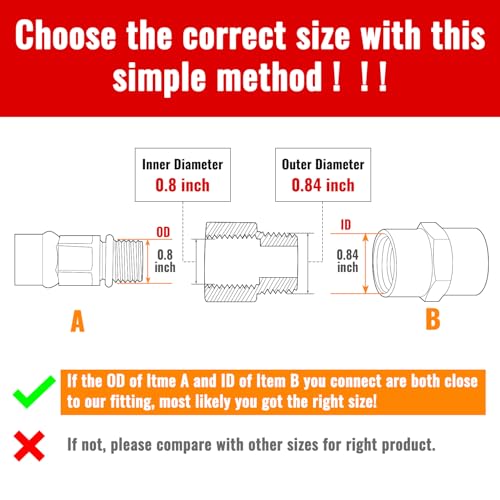 SUNGATOR Brass Pipe Fittings, SUNGATOR 1/2 Inch Male x 1/2 Inch Female Pipe Fitting Adapters, 1/2'' NPT Male to Female Adapter, 1/2'' Brass Extension Connectors for Shower Head, Pack of 2 - Image 4