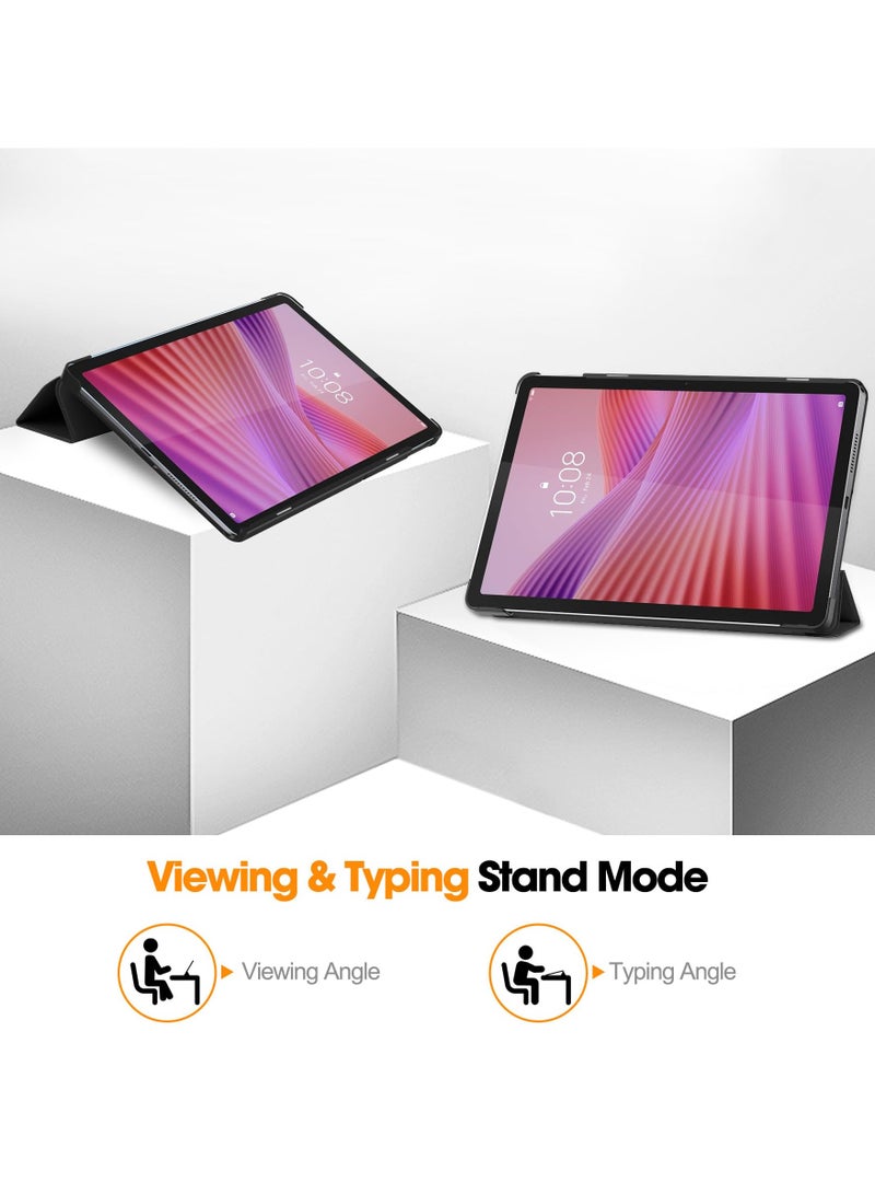 general Case for Lenovo Tab 2025 10.1 Inch Folio Slim Smart Cover Lightweight Hard Shell Protective Case with Multi-Angle Stand - Image 3