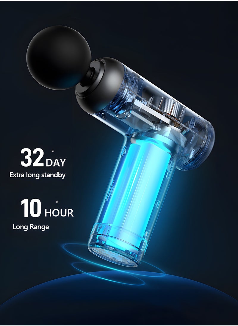 GROIC Muscle Massage Gun Percussion Massager Gun Deep Tissue with 6 Heads Muscle Massager for Office Gym Home Post Workout Recovery Massage Gun  - Image 4