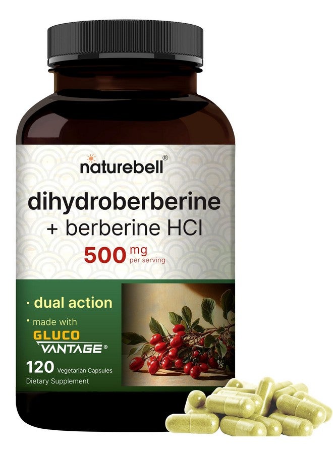 NatureBell Dihydroberberine with Berberine HCl 500mg, 120 Veggie Capsules | 5X Better Absorbed with GlucoVantage | Supports Balanced Sugar Levels & Heart Health | Vegan, Non-GMO - Image 1
