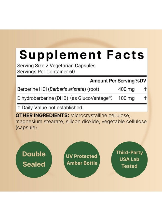 NatureBell Dihydroberberine with Berberine HCl 500mg, 120 Veggie Capsules | 5X Better Absorbed with GlucoVantage | Supports Balanced Sugar Levels & Heart Health | Vegan, Non-GMO - Image 2