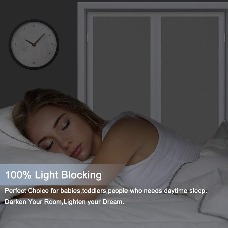 اي ار اس فيلم تعتيم النوافذ من ARS، ملصق نافذة يحجب الضوء بنسبة 100%، للتحكم في الحرارة والأشعة فوق البنفسجية، فيلم نافذة لاصق ثابت بدون لاصق للخصوصية، مناسب للعمل الليلي (أبيض، 35.44 × 78.74 بوصة) - Image 2