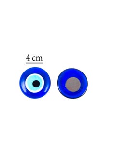 REBUY REBUY Evil Eye Fridge Magnet with Evil Eye Décor, Good Luck Charms and Unique Amulet Magnet for Home, Office, Car and Metal Surfaces, Metal Alloy Design with Blue and White Evil Eye  - Image 2