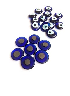 REBUY REBUY Evil Eye Fridge Magnet with Evil Eye Décor, Good Luck Charms and Unique Amulet Magnet for Home, Office, Car and Metal Surfaces, Metal Alloy Design with Blue and White Evil Eye  - Image 4