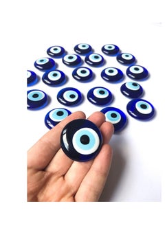 REBUY REBUY Evil Eye Fridge Magnet with Evil Eye Décor, Good Luck Charms and Unique Amulet Magnet for Home, Office, Car and Metal Surfaces, Metal Alloy Design with Blue and White Evil Eye  - Image 3