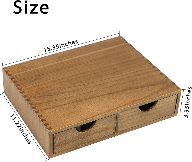 FLYIEE Wooden K Cup Organizer Coffee Pod Storage Box, Coffee Pods and Tea Organizer Holder, K Pod Drawer Coffee Maker Machine Stand, Organizador De Cafe, Kcup Drawer Organizer Under Brewer, 30 Pod Capacity - Image 2