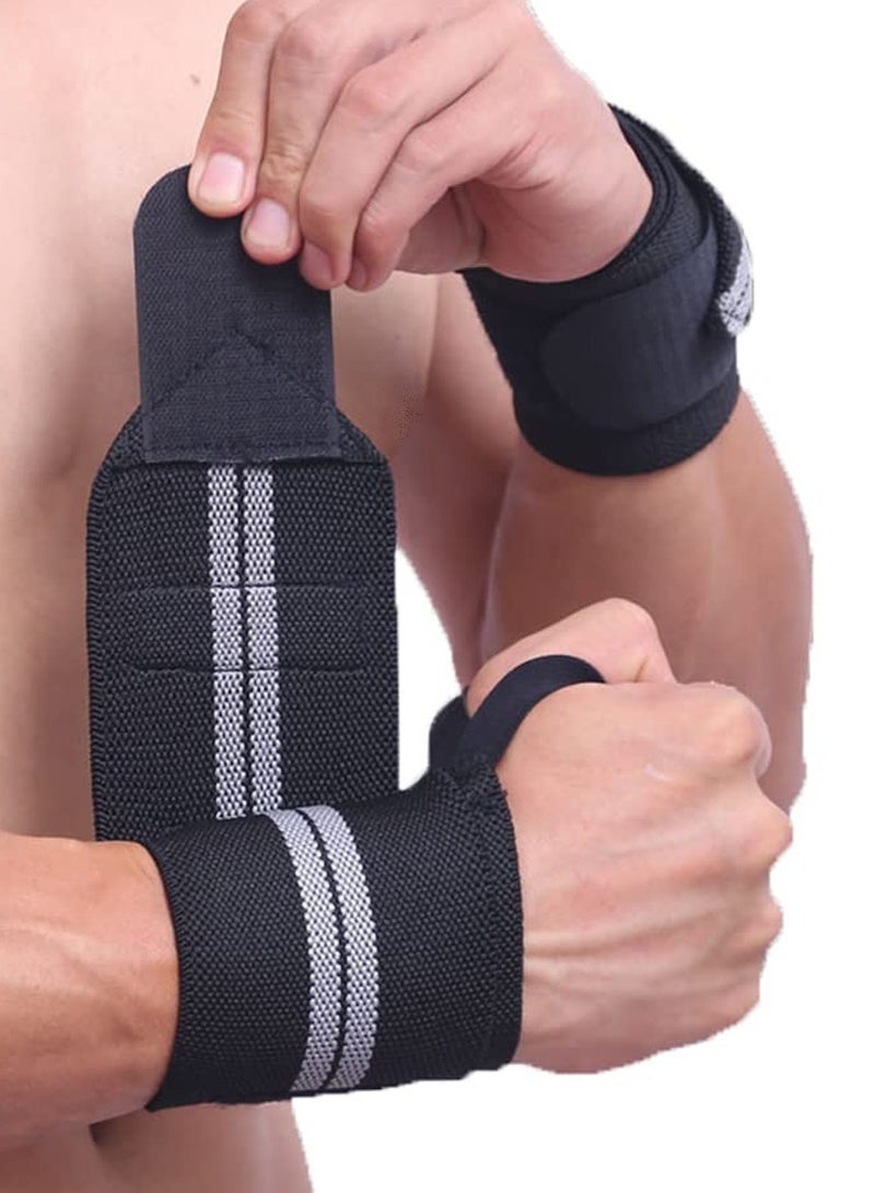 Arabest 2 Wrist Straps Hand Wrist Wraps with Thumb Loop, Adjustable Wrist Brace Support Sports Wristband - Image 1
