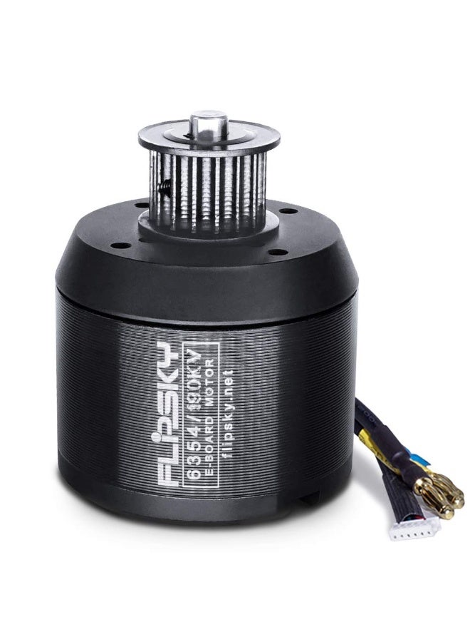 Flipsky Flipsky Brushless Sensored Motor with Pulley for Electric Bike/Skateboard BLDC Belt Motor 6354 190KV 2450W Shaft 8mm High Efficiency Esk8 Motors with High Torque 7Nm Dustproof Motor e-Bike Motor  - Image 1