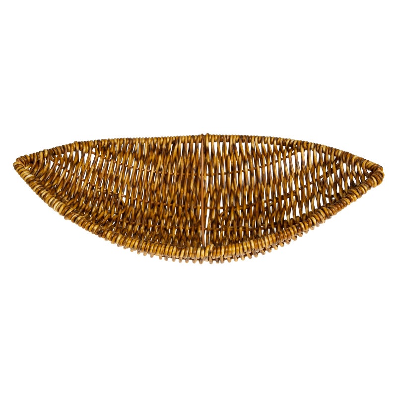 Imitation Rattan Dries Fruit Basket Food Serving Holder Multi-function Storage Tray - Image 1