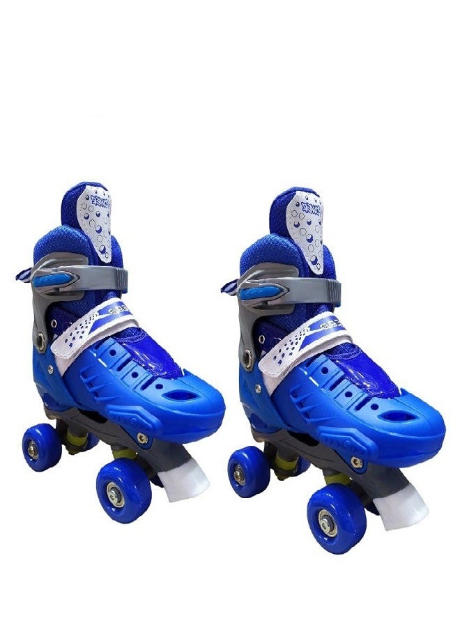 ماركة غير محددة Comfortable Adjustable Inline Skate Shoes, Single Row Front Wheels with LED Light, Indoor/Outdoor, for Kids and Teens Beginners (Size L US 39-42, BLUE)  - Image 2