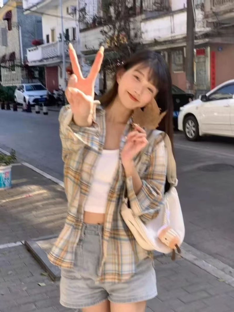 [Self-Set ] Korean Wear Unique Chic Shirt Striped Shirt Spring And - Image 3