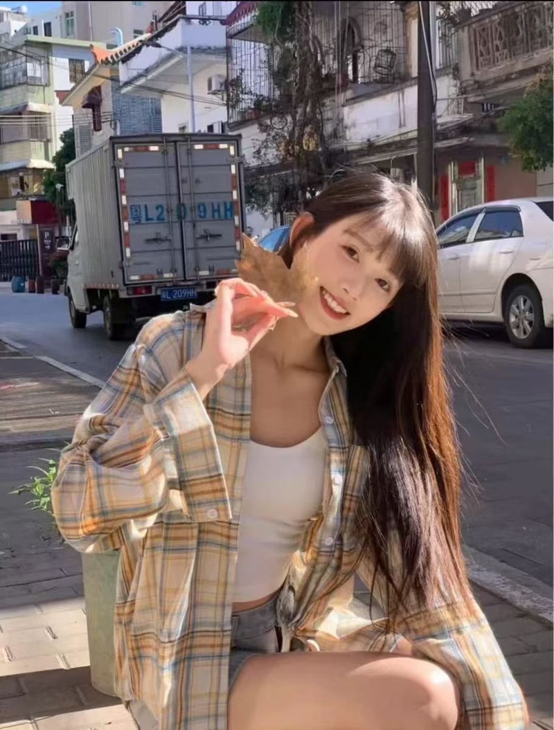 [Self-Set ] Korean Wear Unique Chic Shirt Striped Shirt Spring And - Image 4