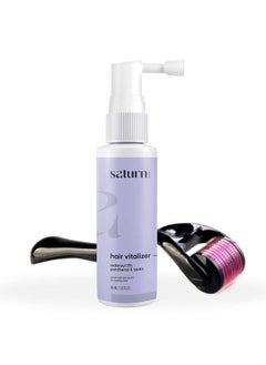 Saturn by GHC Hair Vitalizer Serum (60 Ml) & Premium Roller With 540 0.5Mm Micro Titanium Needles For Hair Fall & Hair Growth (Combo Pack Of 2)  - Image 1