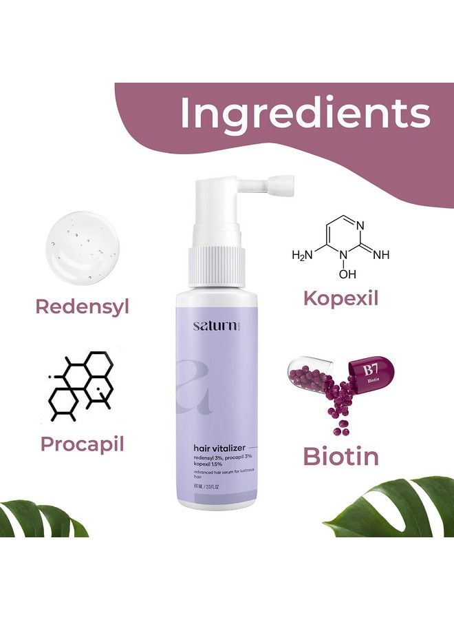 Saturn by GHC سيروم تنشيط الشعر (60 مل) ورولر مميز مع 540 إبرة تيتانيوم ميكرو 0.5 مم لتساقط الشعر ونمو الشعر (حزمة مكونة من 2)  - Image 3