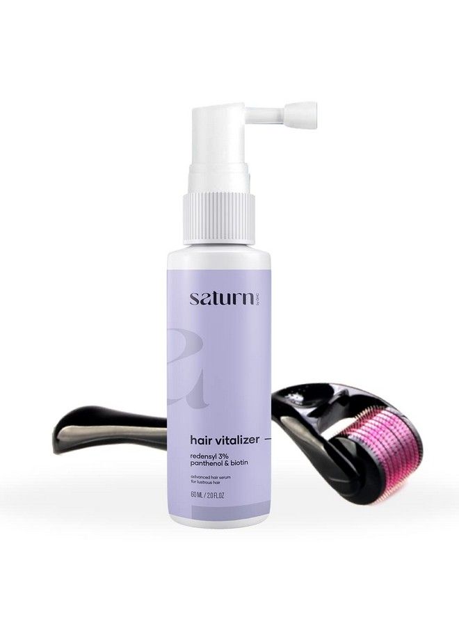 Saturn by GHC سيروم تنشيط الشعر (60 مل) ورولر مميز مع 540 إبرة تيتانيوم ميكرو 0.5 مم لتساقط الشعر ونمو الشعر (حزمة مكونة من 2)  - Image 2