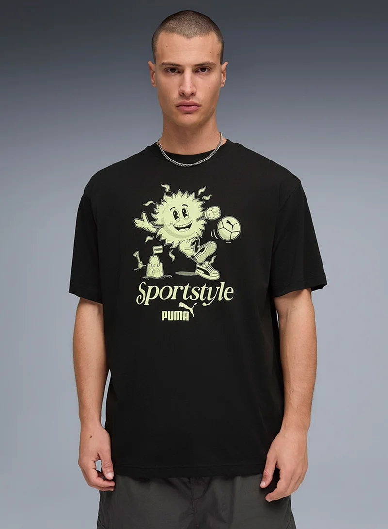 بوما تيشيرت بطبعة شمس