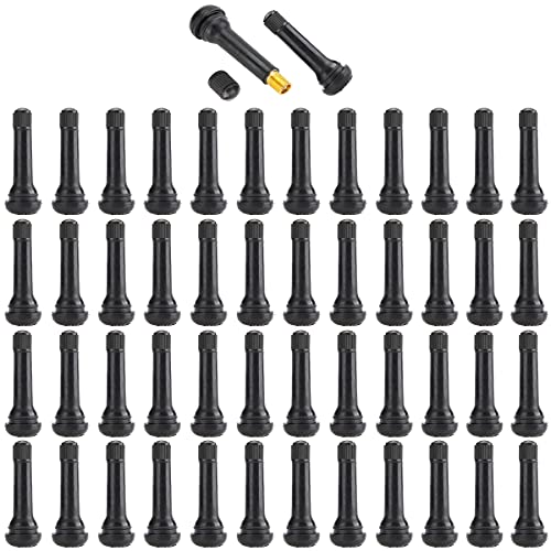 QISF 50pcs TR418 Tire Valve Stem Snap-in Valves, 2 Inch Length Rubber Tubeless Tire Valve Stems - Image 1