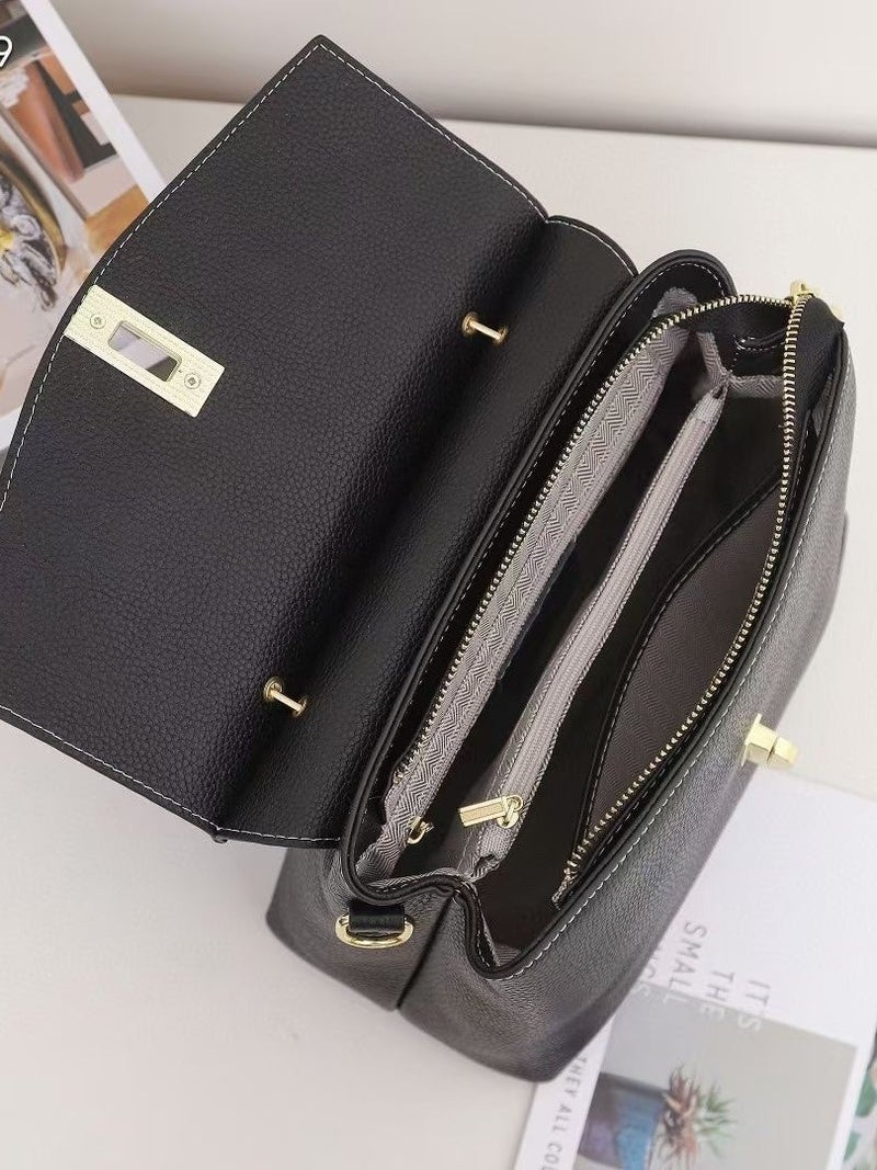 Genuine Leather Crocodile Pattern Handbag Women'S 2023 New Arrival Fashionable Middle-Aged Mother'S Bag Women'S Bag Handbag - Image 5