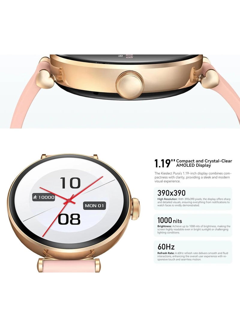 كيسلكت ساعة Kieselect Pura Lady الذكية بحزام مزدوج - ذهبي - Image 2