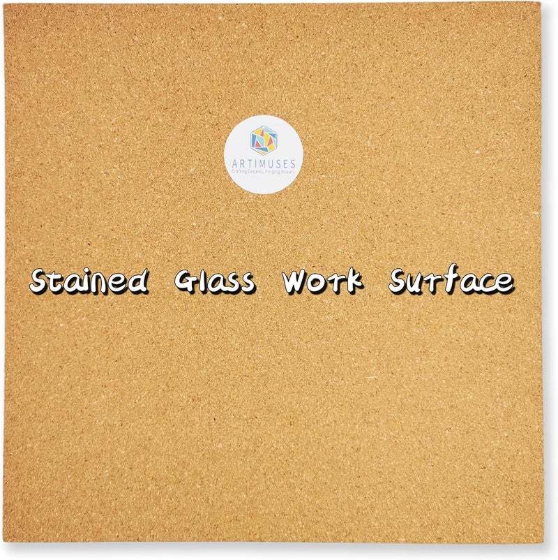 ARTIMUSES Stained Glass Supplies 12" X 12" Heat Resistant Stained Glass Work Surface,1/2" Thick - Image 1