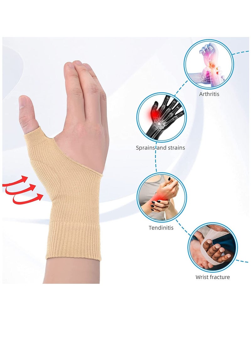 1 Pair Gel Thumb Wrist Support Brace Breathable Compression Arthritis Gloves For Arthritis Carpal Tunnel Tenosynovitis - Image 2