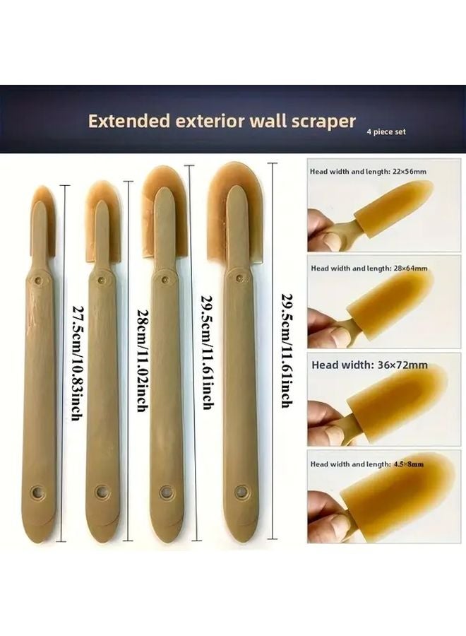 4 Piece Set Wall Scraper Glass Adhesive Edge Trimming Tool - Image 4
