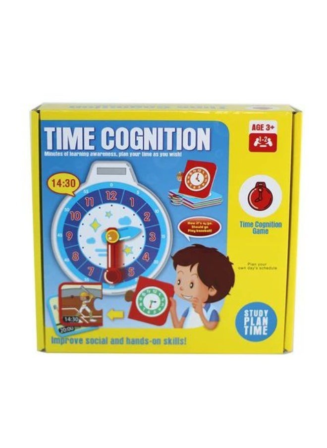 null - Kids Educational Clock Toy - Time Cognition Learning Game for Children 3+ - Interactive Clock with Colorful Activity Cards - Image 1