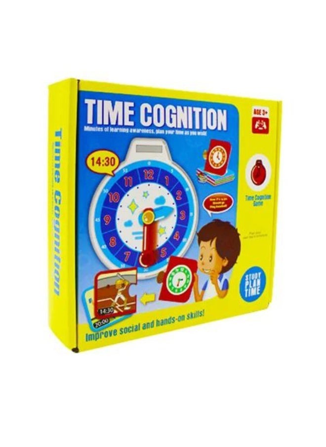null - Kids Educational Clock Toy - Time Cognition Learning Game for Children 3+ - Interactive Clock with Colorful Activity Cards - Image 1