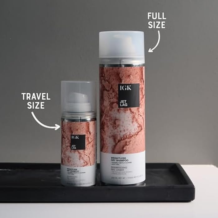 IGK Jet Lag Invisible Dry Shampoo Travel Size | Weightless Buildable Formula+ Finely Milled Volcanic Ash for Lightweight Cleansing and Removing Dirt & Oil | 2.0 Fl Oz (Pack of 2) - Image 2