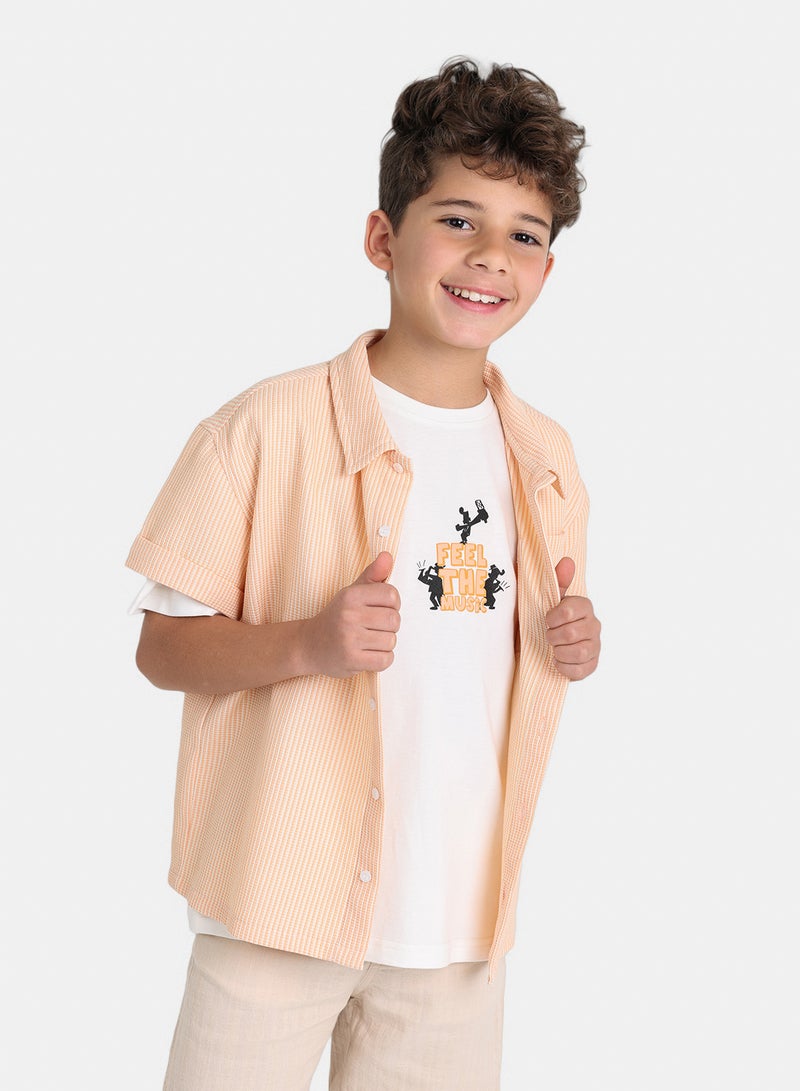 Junior Boys Short Sleeve Shirt - Image 1