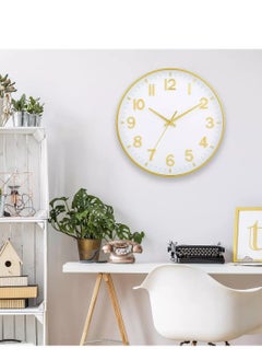 Wall Clock 12 Inch,Modern Round Silent Non-Ticking Battery Operated and Apply to Bedroom Living Room Study Room and Offiec Decor (White) - pzsku/Z88862959AE03CBA2E731Z/45/_/1740907123/73dad984-409d-4c4f-9e20-1060427d328c