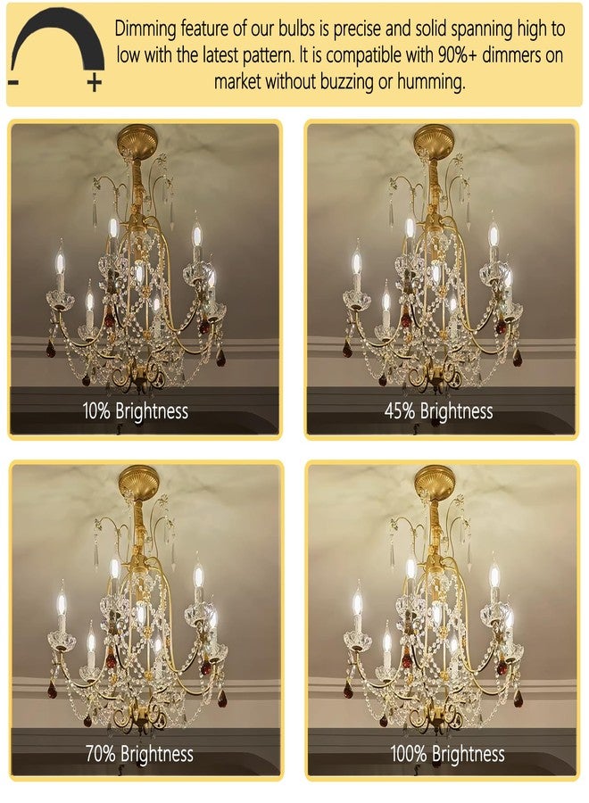 Potanro E12 Incandescent Light Bulbs 25Watt Warm White 2700K, 180 Lumens Candelabra Light Bulbs Decorative Dimmable Chandelier Light Bulbs for Ceiling Fan, Pendants (25W-12Pack) - Image 4