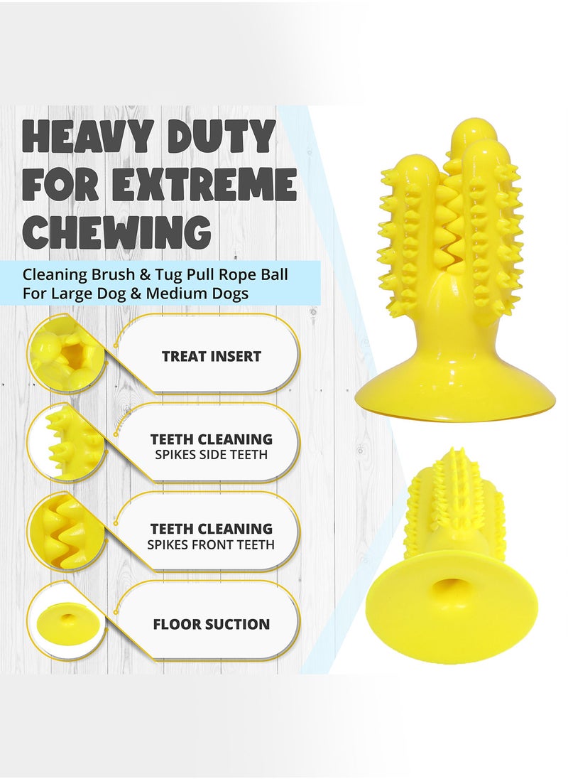 CHEWY BONE Dog chew toys 2 pack tug rope and dog treat teething suction cup  - Image 3