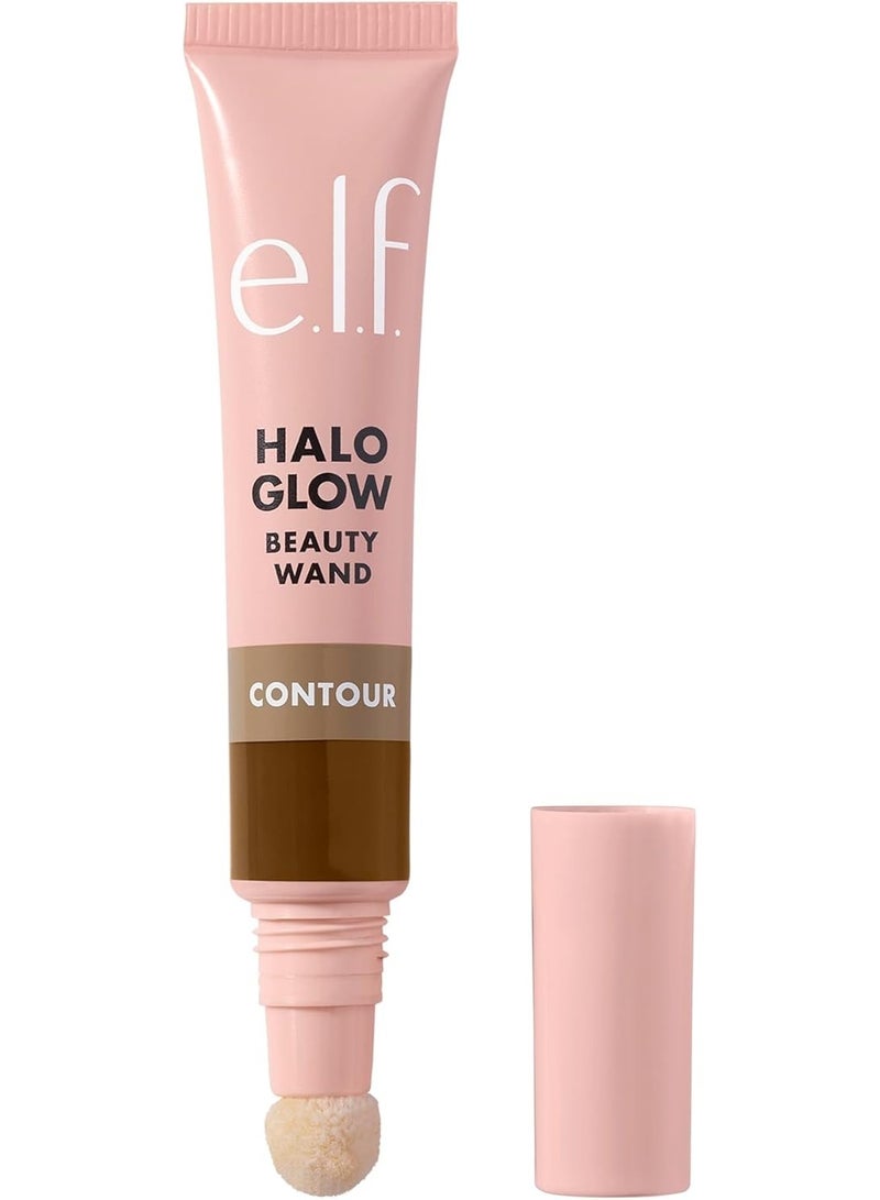 elf Halo Glow Contour Beauty Wall, Liquid Contour Wand for a Naturally Shaped Look, Buildable Formula, Vegan & Cruelty Free, Medium/Tan, 10 ml - Image 1