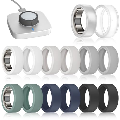 sylacor 14 Pack Ring Cover Compatible with Oura Ring Gen 4/4 Ceramic/Oura Gen 3, Ultra-Thin Anti-Scratch Silicone Ring Protector Case for Women Men for RingConn Gen 2/Gen 2 Air/Ultrahuman Air