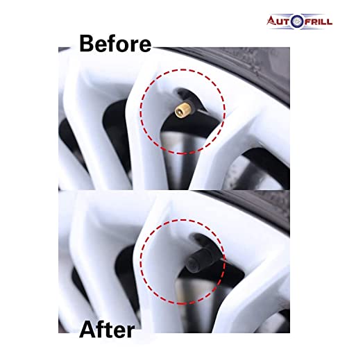 AUTOFRILL 50 Pcs Car Wheel Universal Tire Stem Covers for Cars, SUVs, Bike and Bicycle, Trucks, Motorcycles Heavy Duty Valve Cap Stem Air Valve Caps (Pack of 50) (Black) - Image 5