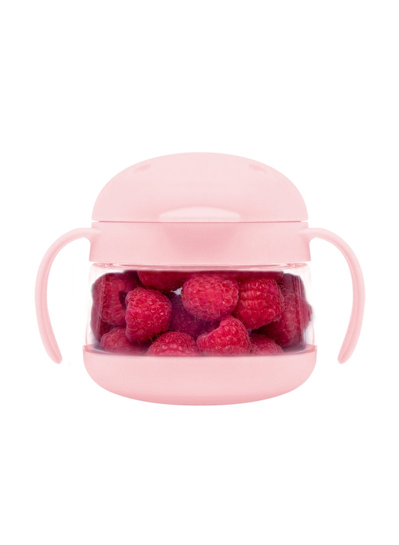 ubbi حاوية وجبات خفيفة تويت بلون وردي فاتح - Image 1