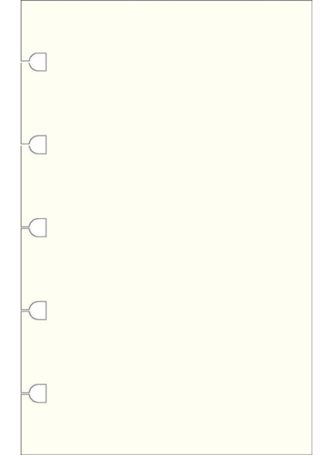 Filofax Pocket Notebook refill - plain paper white