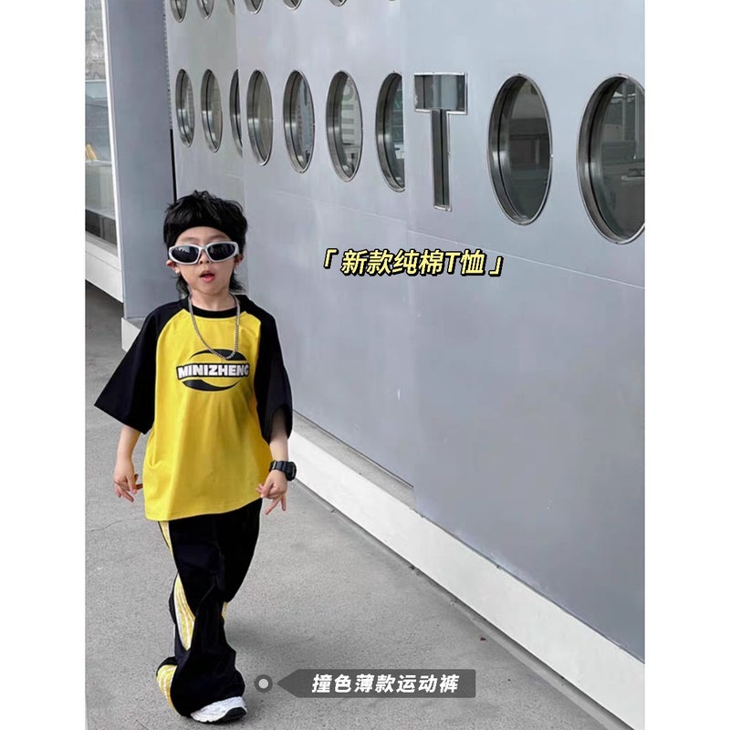 Boys' Quick-Dry Thin Wide-Leg Pants For Boys And Babies Men'S Handsome Stitching Contrast Color Korean-Style Loose Summer Casual All-Match Pants - Image 4