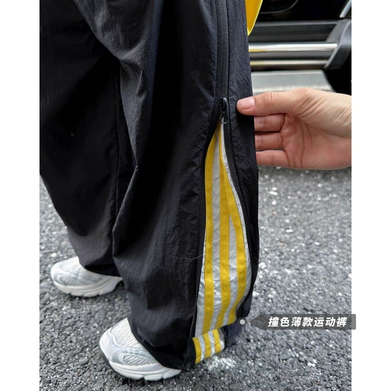 Boys' Quick-Dry Thin Wide-Leg Pants For Boys And Babies Men'S Handsome Stitching Contrast Color Korean-Style Loose Summer Casual All-Match Pants - Image 5