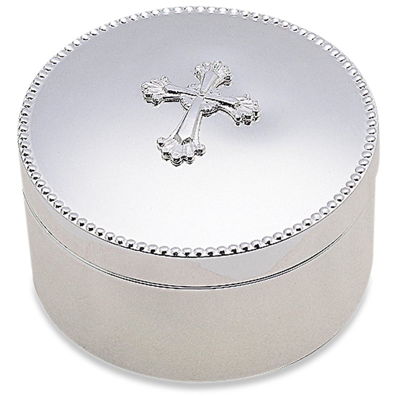 Reed & Barton Abbey Cross Silverplate Keepsake Box, 0.85 LB, Metallic - Image 3