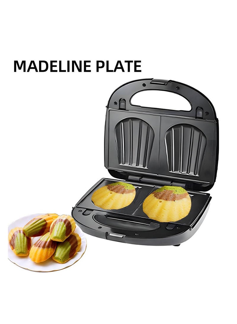6-in-1 Breakfast Maker:,Sandwich, Waffle, Shell Cake Machine ,Electric Cake Stall & Nut Roaster ,Multifunctional Kitchen Appliance  - Image 3